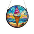 Ice Cream Stained Glass Effect Suncatcher